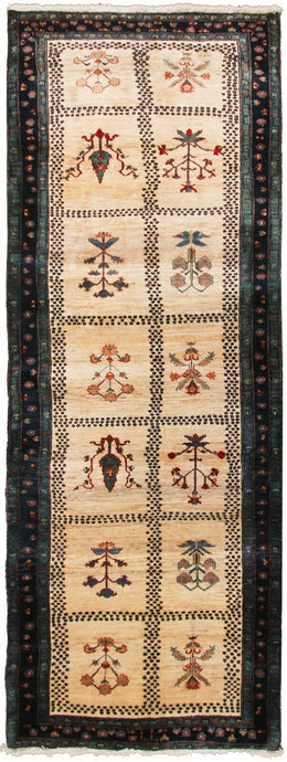 3x10 Gorgeous Art Deco Runner Boho Runner Quality Handmade Area Rug Ivory Runner
