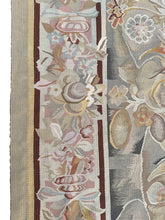 Load image into Gallery viewer, 9x9 Vintage French Aubusson Tapestry Rug Art Nouveau Bold  Square 256cm x 285cm

