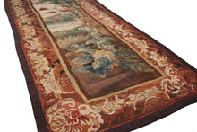 Load image into Gallery viewer, 4x9 Rare 18th Century Tapestry Handwoven Wool &amp; Silk Flemish Tapestry  102x265cm
