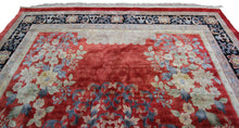 Load image into Gallery viewer,  8x11 Rare Vintage Art Deco Rug Silk Chinese Rug Art Nouveau Handmade Rug Pink
