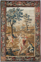 Load image into Gallery viewer,  7x11 Antique French Tapestry Verdure Wool &amp; Silk 213cm x 323cm 18th Century
