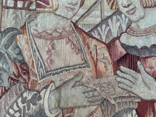 Load image into Gallery viewer,  6x7 Arts &amp; Crafts Antique French Tapestry Noblemen 1890 Wool &amp; Silk 183cmx206cm
