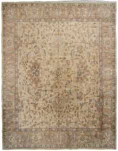  8x11 Antique Oushak Handmade Carpet Oushak Wool Rug 249cm x 295cm