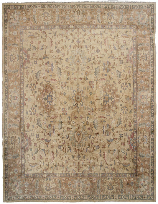  8x11 Antique Oushak Handmade Carpet Oushak Wool Rug 249cm x 295cm