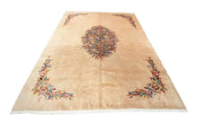 Load image into Gallery viewer, Rare Antique Art Deco Rug Art Nouveau rug Ivory 9x12 Chinese 267cmx351cm  c.1940
