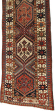Load image into Gallery viewer, Rare Antique Rug Caucasian Kazak Fine Runner 112cm x 366cm Boho Rug 4X12 C.1880 

