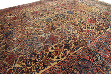 Load image into Gallery viewer, Estate Antique Rug Mohajeran Rug Rare 9X12 Wool Gold 274cmx365cm C.1890   9&#39;x12&#39;
