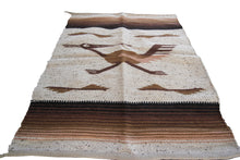 Load image into Gallery viewer, 2.5x3 Vintage Mexican Rug Flatwoven Geometric Road Runner 76cmx91cm Tapestry 
