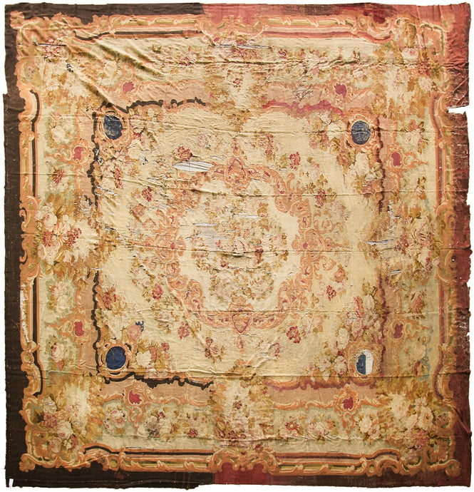 17x21 Antique French Charles x Aubusson 