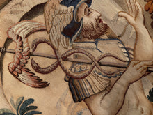 Load image into Gallery viewer, 6x6 Antique French Aubusson Tapestry Hermes Mercury Wool &amp; Silk Square 176x178cm
