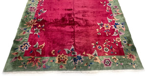 9x12 Rare Antique Art Deco Rug Walter Nichols Purple Chinese Rug 275cm x 351cm