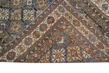 Load image into Gallery viewer, 4x5 Antique Shirvan Caucasian Rug Tribal Geometric Rug 122cmx147cm Blue C.1880
