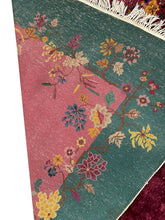 Load image into Gallery viewer,  9x12 Antique Art Deco Rug Chinese Nichols Rug Purple Natural Wear 259x353cm
