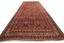 Load image into Gallery viewer, 6x14 Antique Ferregan Feregan Rug Geometric Overall Handmade Rug Rust 1900 
