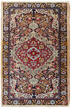 Load image into Gallery viewer, 4x5 Fine Quality Antique Rug Artisan Traditional 107x153cm Black 
