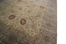 Load image into Gallery viewer, 10x14 Vintage Oushak Rug Mahhal Blue Rug Handmade Rug Beige Blue
