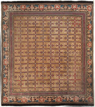 Load image into Gallery viewer, 10x10 Rare Antique Peking Ninghshia Art Deco Rug Chinese Beige 285x305cm C.1860
