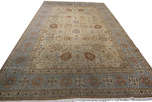 Load image into Gallery viewer, 10x14 Vintage Oushak Rug Mahhal Blue Rug Handmade Rug Beige Blue
