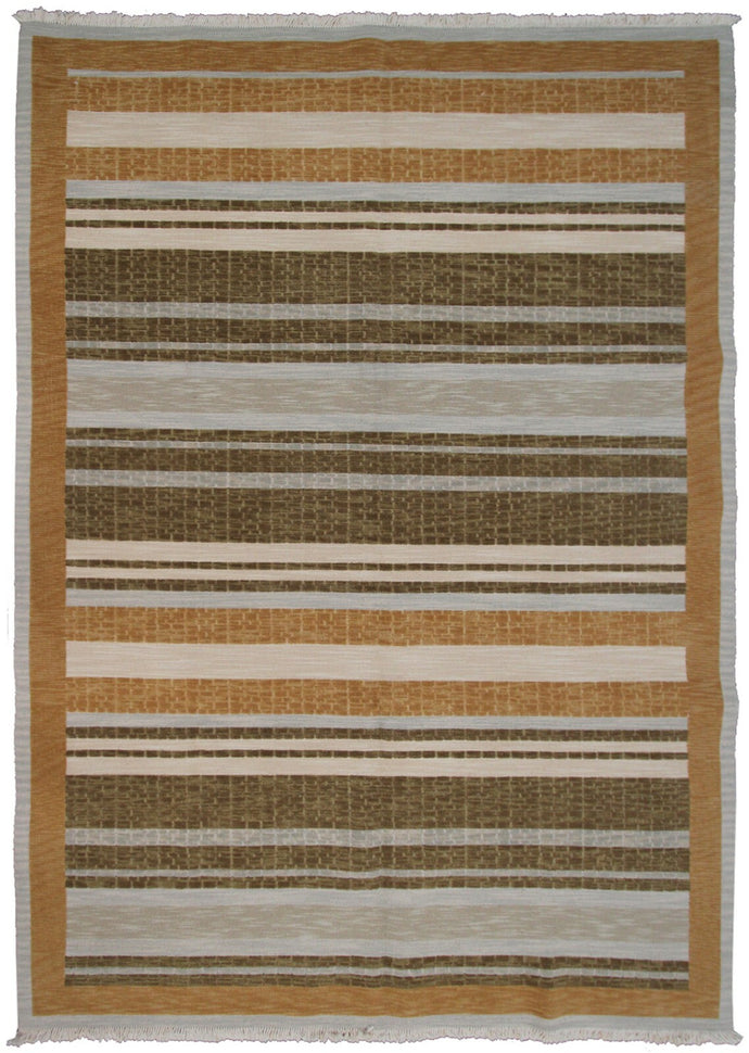 6x9 Magnificent Vintage Flat Weave Rug Soumak Rug Raised Pile Area Rug