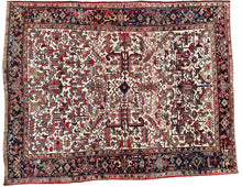Load image into Gallery viewer, Antique Herriz Serrapi Rug Geometric 8x10 Handmade Rug 254cmx305cm c. 1920
