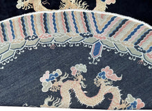 Load image into Gallery viewer, 8x8ft Round Antique Peking Art Deco Rug Chinese Rug Dragons  244cm x 244cm
