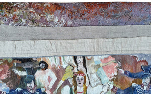 7x10 Vintage European Tapestry Art Nouveau Dance Celebration Tapestry 203x292cm