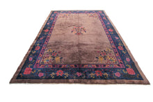 Load image into Gallery viewer, 9x12 Antique Art Deco Rug Walter Nichols Rug Chinese Beige Purple Mandarin 
