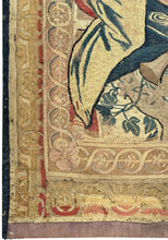 Load image into Gallery viewer, 3x4 Antique Flemish Tapestry Wool &amp; Silk Musical Art Nouveau  17th century 
