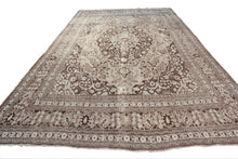 Load image into Gallery viewer, Rare Antique Rug Traditional Rug Handmade Oriental Rug 10&#39;x13&#39; Beige 1880
