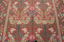 Load image into Gallery viewer, 10x17 Rare Vintage Arts &amp; Crafts Rug Bird Area Rug  Signed 297cmx508cm Pink
