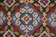 Load image into Gallery viewer, Antique English Needlepoint overall Geometric Rug Tapestry 7x10 214x305cm  1890 
