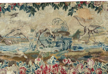 Load image into Gallery viewer,  2x6 18th Century  Antique Flemish Tapestry Bird Verdure Wool &amp; Silk  61cmx165cm
