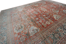 Load image into Gallery viewer, 10x13 Vintage Geometric Sulltannabad Rug 295cmx396cm Arts &amp; Crafts Soft Rust 
