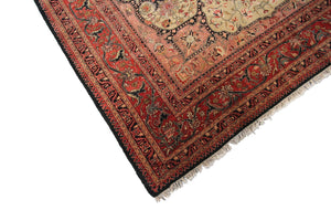 10x13 Vintage Farahann Rug Geometric Art Nouveau Rug Handmade Gold 305x392cm