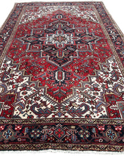 Load image into Gallery viewer, Antique Herriz Rug 8x11 Handmade 9x12 Carpet Red Rug 244cmx351cm c. 1940
