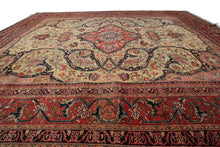 Load image into Gallery viewer, 10x13 Vintage Farahann Rug Geometric Art Nouveau Rug Handmade Gold 305x392cm
