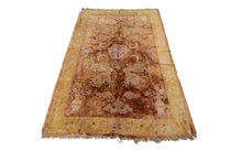Load image into Gallery viewer, Antique Dragon Rug Chinese Peking Khotan Tapestry 4x6 Brown 130cmx191cm  C.1880
