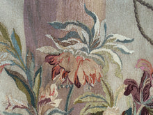 Load image into Gallery viewer, 4x5 Antique French Tapestry Wool &amp; Silk Masquerade Vase Flowers  1920 122x142cm
