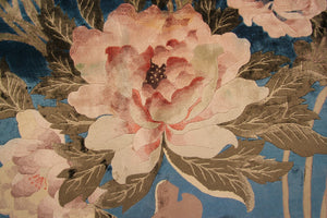 Rare Vintage Art Nouveau Rug Silk Chinese Rug 6X9 C.1960 Art Deco 183cmx269cm