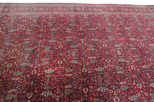 Load image into Gallery viewer, 9&#39;x16&#39; Fine Antique Rug Traditional Incredible Rare Leaf Area Rug Red c.1890
