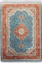 Load image into Gallery viewer, 5x7 Rare 100% Pure Natural Silk Traditional Rug Fine Tapestry  Rug  135cmx204cm
