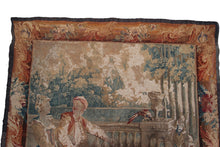 Load image into Gallery viewer, 18th Century Tapestry Antique Flemish Tapestry Wool Silk Verdure 5x6ft 153x165cm
