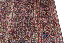 Load image into Gallery viewer, 12&#39;x20&#39; Exceptional Antique Handmade Rug Vase Masterpiece Purple Red Kork 1890
