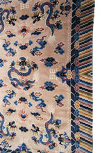Load image into Gallery viewer, 5x8 Vintage Art Deco Rug Dragon Rug Chinese Peking Rug Beige 153cm x 244cm
