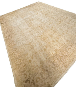 12x15 Auhtentic Antique Turkish Oushak Geometric  muted  366 x 442cm c.1880