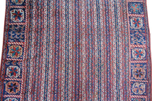 Load image into Gallery viewer, 5X7 Rare Antique Shirazz Rug Tribal Afshaar Ganjeh Design 160cmX196cm Blue C1890
