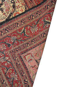 10x13 Vintage Farahann Rug Geometric Art Nouveau Rug Handmade Gold 305x392cm