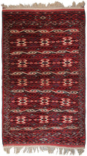 Load image into Gallery viewer, 4x8Antique Ersari Turkoman Rug Antique Tribal Rug Antique Geometric Overall 
