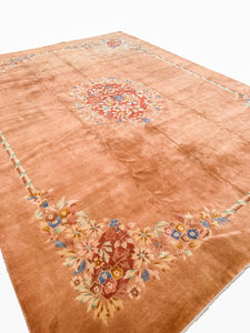 10x13 Antique Art Deco Rug Handmade Chinese Rug  1920 298cm x 386cm