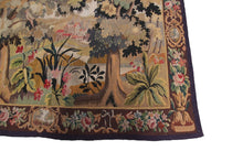 Load image into Gallery viewer, 5X7 Antique Tapestry Verdure Tapestry Large Handmade French Tapestry  1900
